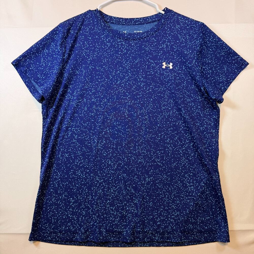 Under Armour Tech Nova T Shirt Blue Speckled Mens Size XL